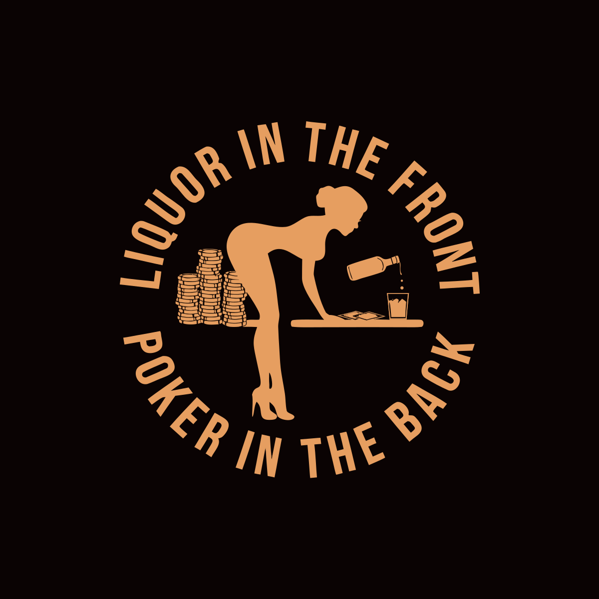 Liquor in the Front, Poker in the Back logo